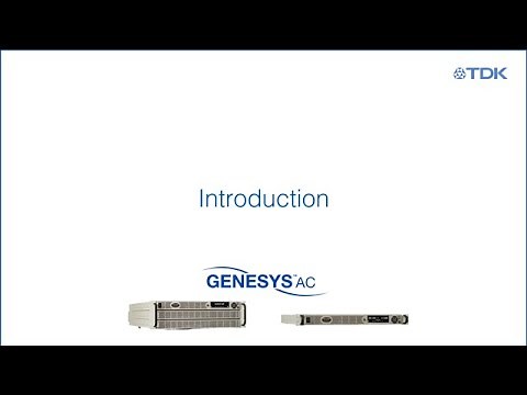 TDK-Lambda GENESYS AC Series - Introduction and Overview