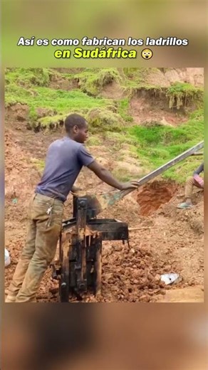 Así hacen los ladrillos en Sudáfrica…