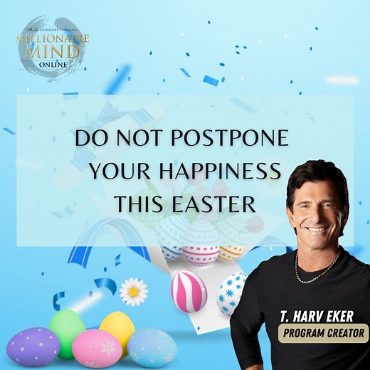 Your mind is wired for survival, so most of the thoughts it creates are based in fear, not happiness. 🥚https://www.millionairemindworld.com/promotion To have true and lasting happiness, you have to practice stepping outside the programming of your own mind. If you join T. Harv Eker at Millionaire Mind Online, you will be much better equipped to create real and lasting happiness in your life. 🥚https://www.millionairemindworld.com/promotion Here’s a taste of what you’ll discover: 👉 Why happines