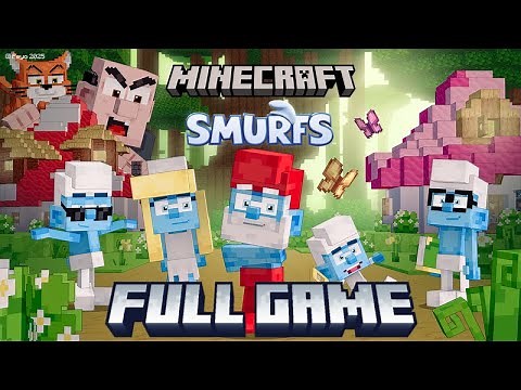 Minecraft x Smurfs DLC: Full Map Gameplay! 4k 60fps