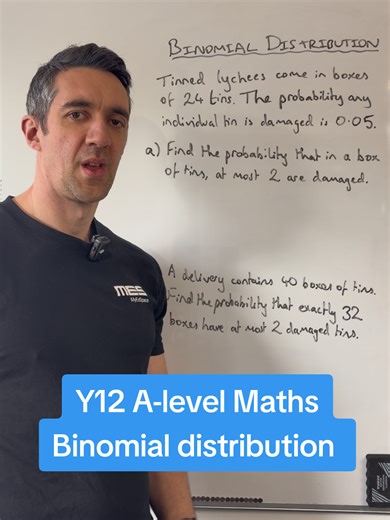 Y12 A-level Maths - Binomial distribution #guydoesmaths #myedspace