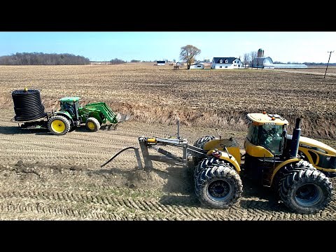 DRAINAGE TILE INSTALL (Complete Process)