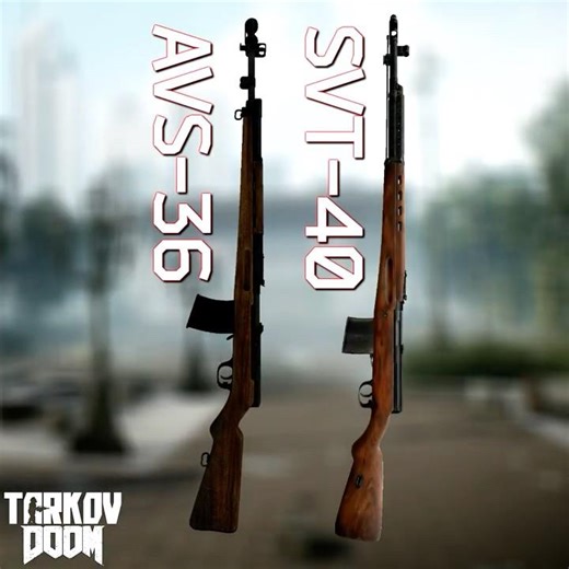 SVT-40 and AVS-36 - Weapon Showcase | DOOM(1993) TARKOV mod | #escapefromtarkov #doom #doommods