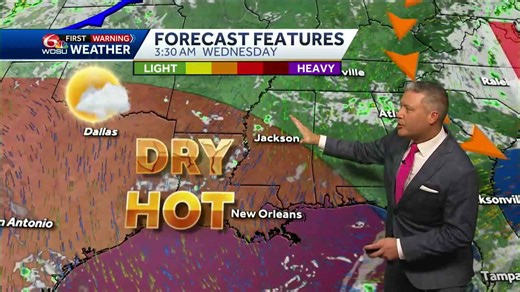 A hot/dry week ahead and keeping an eye on the tropical Atlantic in your New Orleans weather forecast