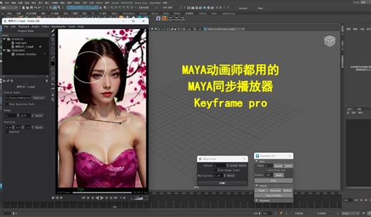 MAYA动画师都用的maya同步播放器价值79美元的Keyframe Pro免费使用关键帧逐帧播放器