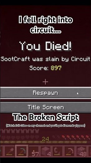 I fell into circuit… The Broken Script #minecraft #thebrokenscript #minecrafthorror