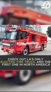 285K views · 8.9K reactions | The first electric fire truck in North America operates out of Los Angeles Fire Station 82 in Hollywood. The truck has been in the making for almost a decade, and it only takes about 30 to 45 minutes to charge. 六‍璘 https://abc7.la/3NeiCtd | ABC7 | Facebook
