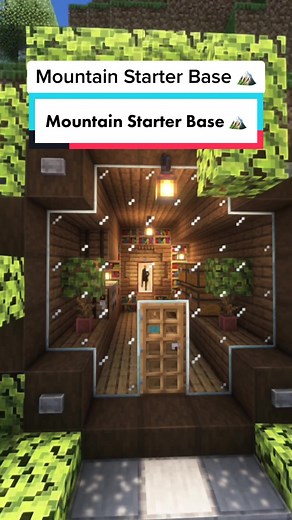 Mountain Starter Base 🏔 #fyp #minecraft #minecraftbuilding #minecrafttutorial #minecrafttiktok