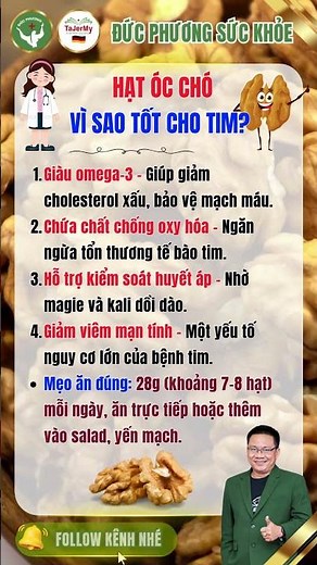 Hạt Óc Chó – Vì Sao Được Xem Là “Vàng” Cho Tim Mạch? | Đức Phương Sức Khỏe