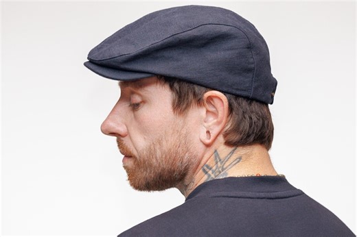 Black Linen Cotton Flat Cap – Classic Newsboy Ivy Hat for Everyday Style. Size M-L-XL. - Etsy