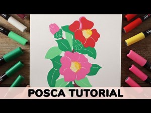 Floral Illustration Tutorial: POSCA Marker Techniques for Beginners ✦ Favorite Paper & Drawing Tips!