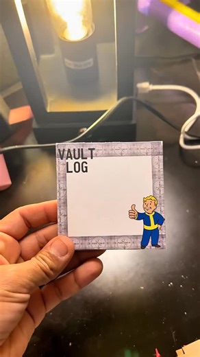 Rooted & Radiant on Instagram: "Another notepad! Fall Out inspired. My son has gotten me hooked on this show, so good! #notepad #crafts #fallout #falloutboy #notebook"
