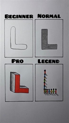 L letter drawing tutorial