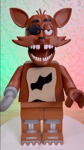 3d printed FNAF foxy Lego #fnaf #foxy #fivenightsatfreddys #3dprinting #bambulab #viral #lego #3d￼￼￼