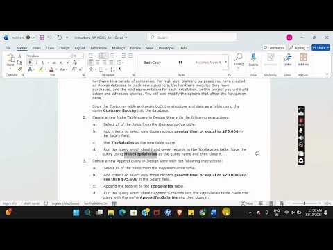 New Perspectives Access 365 | Module 9: SAM Project A Tech Builders #newperspectives