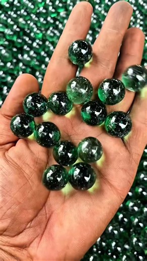 How colourful glass marbles are made/ factory process off marble making