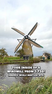 What do you think of this incredible windmill & home in the Netherlands built in 1738? 🇳🇱 These windmills were designed & built in the 1700s as a solution to pump out water from the Netherlands (most of which is below sea level) & claim back flooded land. Through the use of these windmills & strategically designed canals, the Dutch have been able to divert water upstream out of their "flood zones" & into rivers that run into the sea. Inside, the windmill features 3 levels, with the kitchen/liv