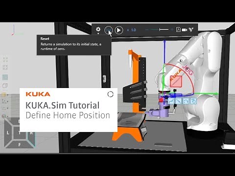 KUKA.Sim Tutorial - How to define a new home position - Education cell (Part 1)