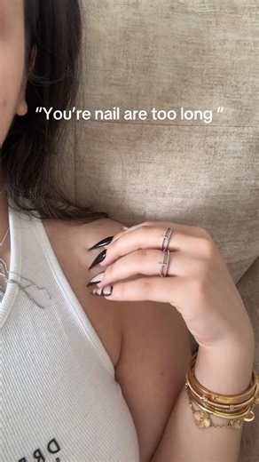 No Name on Instagram: "#longnails #nailart #sharpnails"