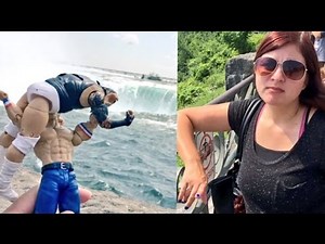 EMBARRASSING HUSBAND TRIES TO THROW WWE TOYS OVER NIAGARA FALLS!