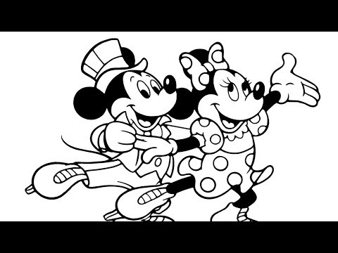Mickey and Minnie Mouse Drawing for Kids, Mickey Minnie Mouse Drawing and Coloring Pages for Kids, 5