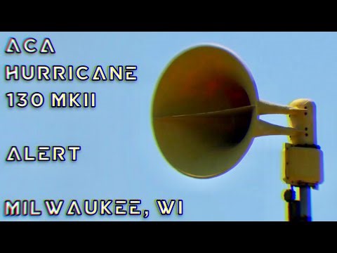 ACA Hurricane 130 MKII Siren Test, Alert, Milwaukee, WI