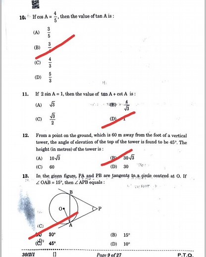 CBSE Class 10 Maths Question Paper 2026 Standard & Basic with Solutions✅|cbse 10 class maths mcq ans