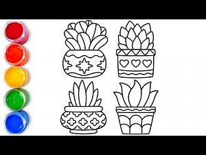How to draw easy plants | easy drawing step by step for kids