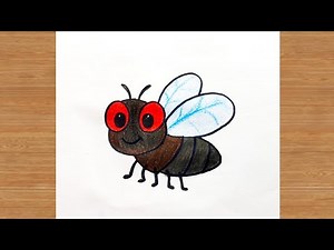 How To Draw A Fly Easy | Step By Step Drawing Tutorial | Art Tutorial | Art Is My Soul🤗