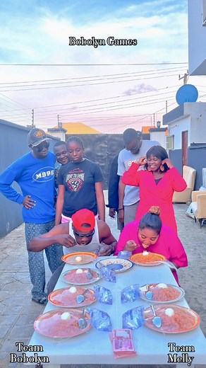 28K views · 773 reactions | Jollof rice and egg group eating competition #Bobolyngames #fyp #reels #viral #challenge | Bobolyn Games | Facebook