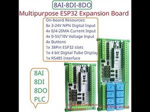 ES33B08 300mA out ESP32 8AI 8DI 8DO PLC Multifunction ESP32 Expansion Digital Analog IO for Arduino