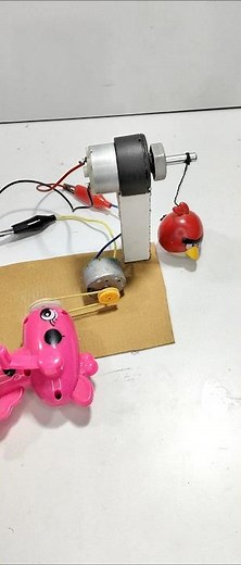 Gear motor power generated by 12 volt motor