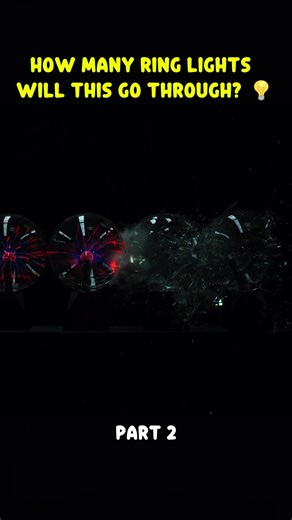 How Many Ring Lights Will This Go Through? #ringlight #experiment #challenge #funny #fyp