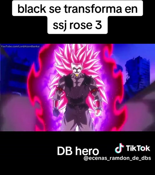 Goku Black Transformations: Super Saiyan Rose Phase 3