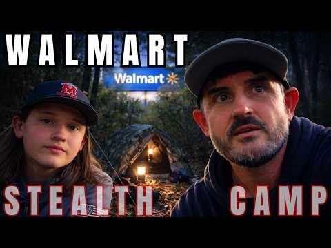 We STEALTH CAMPED BEHIND WAL-MART | (POLICE PARKED NEARBY…)