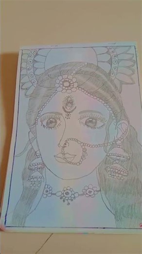 Navratri drawing☺️💐🥳