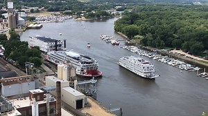 60K views · 656 reactions | Traffic jam at the Dock in Red Wing as 3 Riverboats converge at once. Watch as the Queen of the Mississippi, The American Queen and the American Duchess share the river (and Pretty Red Wing) in spectacular style. | Red Wing | Facebook