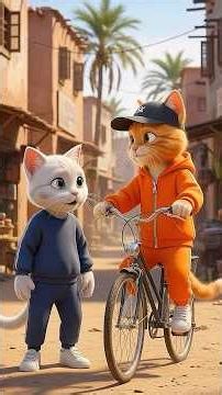 القط نوفل زعلان عشان ابوه ما جابلوش عجله وعمل نصيبه 🧐 #cats #animation #قصص_قطط