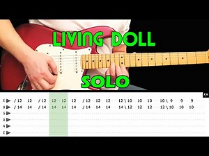 LIVING DOLL - Guitar lesson - Guitar solo (with tabs) - Cliff Richard and the Drifters - fast & slow