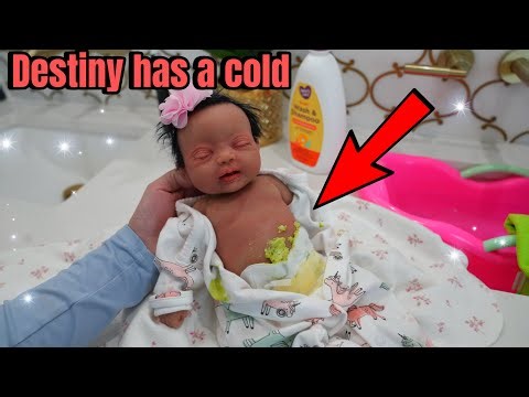 Morning Routine with a sick newborn silicone baby reborn Rp