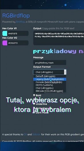 Jak zrobić kolorowe napisy Minecraft