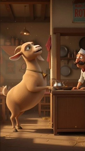 "The Hungry Goat at the Restaurant 🍲🐐 | Funny 3D Animation Short"