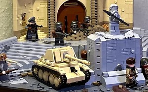 乐高第二次世界大战1945年布达佩斯战役MOC快速拼搭