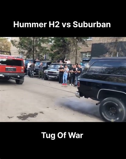 Hummer H2 vs Suburban Tug Of WAR #hummer #suburban #shorts #cars #car #suv