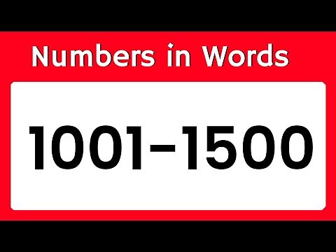 Numbers 1001 to 1500 || 1001 To 1500 Numbers in words in English ||1001-1500 English numbers
