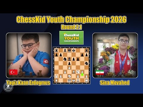 Erdogmus, Yagiz Kaan vs Movahed, Sina | CARO-KANN ADVANCE VARIATION | ChessKid Youth Championship...