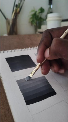 Value Scale Practice 🎨 | Learn Light & Shadow | Acrylic Painting #shorts