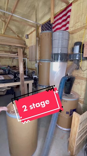 Harbor Freight Dust Collector Set Up with Cyclone and Canister Filter