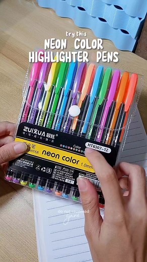 Neon Color Highlighter Pens: Vibrant & Eye-catching Stationery