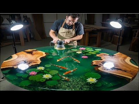 Table Turns Into Aquarium Create Your Own Stunning Koi Fish Epoxy Table